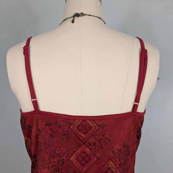 Y2K Express Mini Dress 9 10 Red Vintage 90s Grunge Whimsigoth Dark Fairy Mesh - Picture 5 of 12